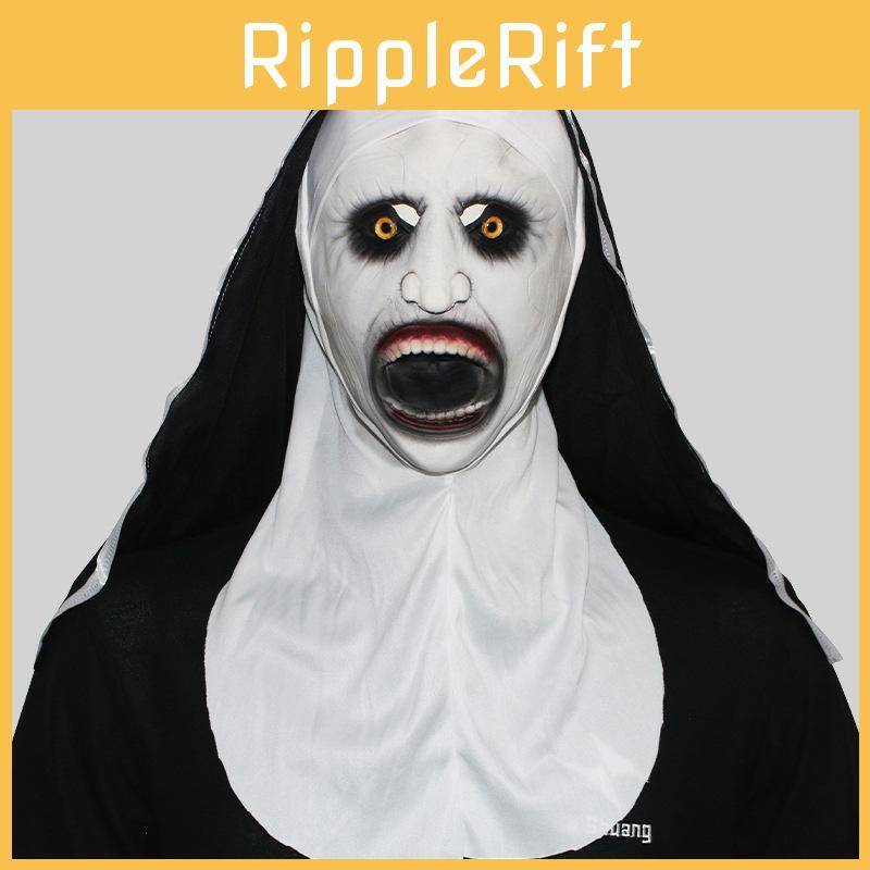 Olycksbådande Nunna Mask med Öppen Mun Perfekt För Halloween Och Maskerader Med Realistiska Drag cm