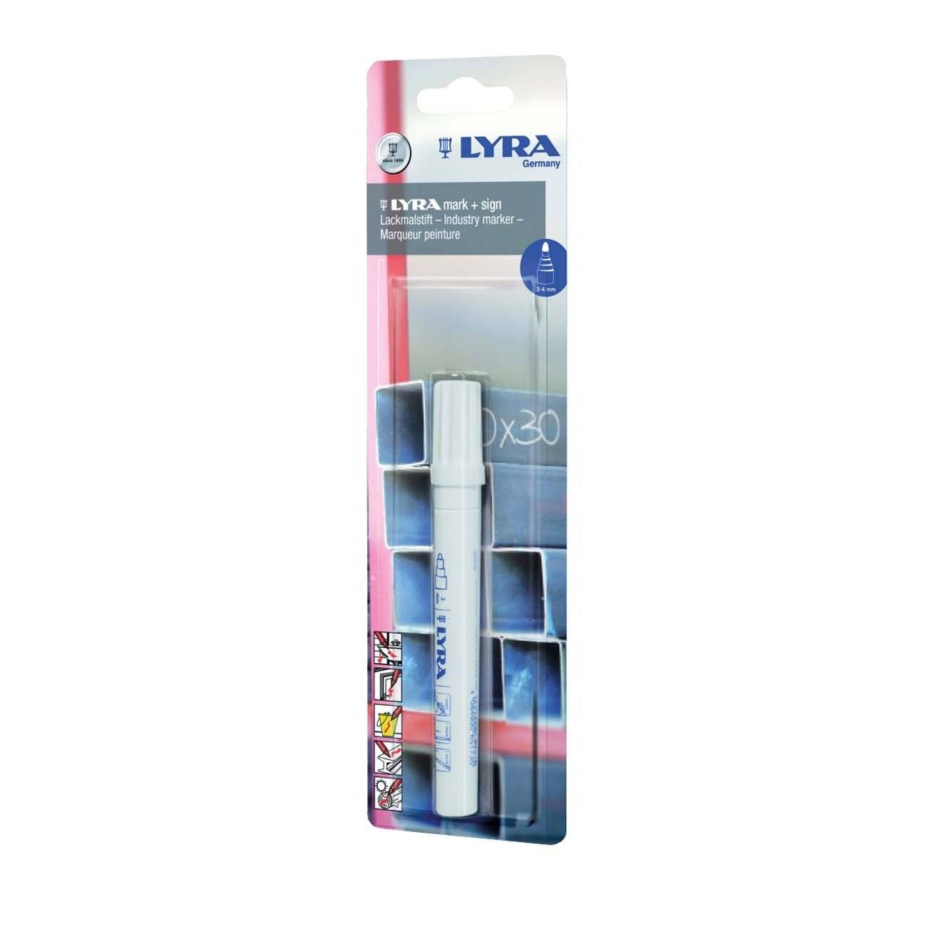 Lackpenna 2-4 mm Lyra - Vit