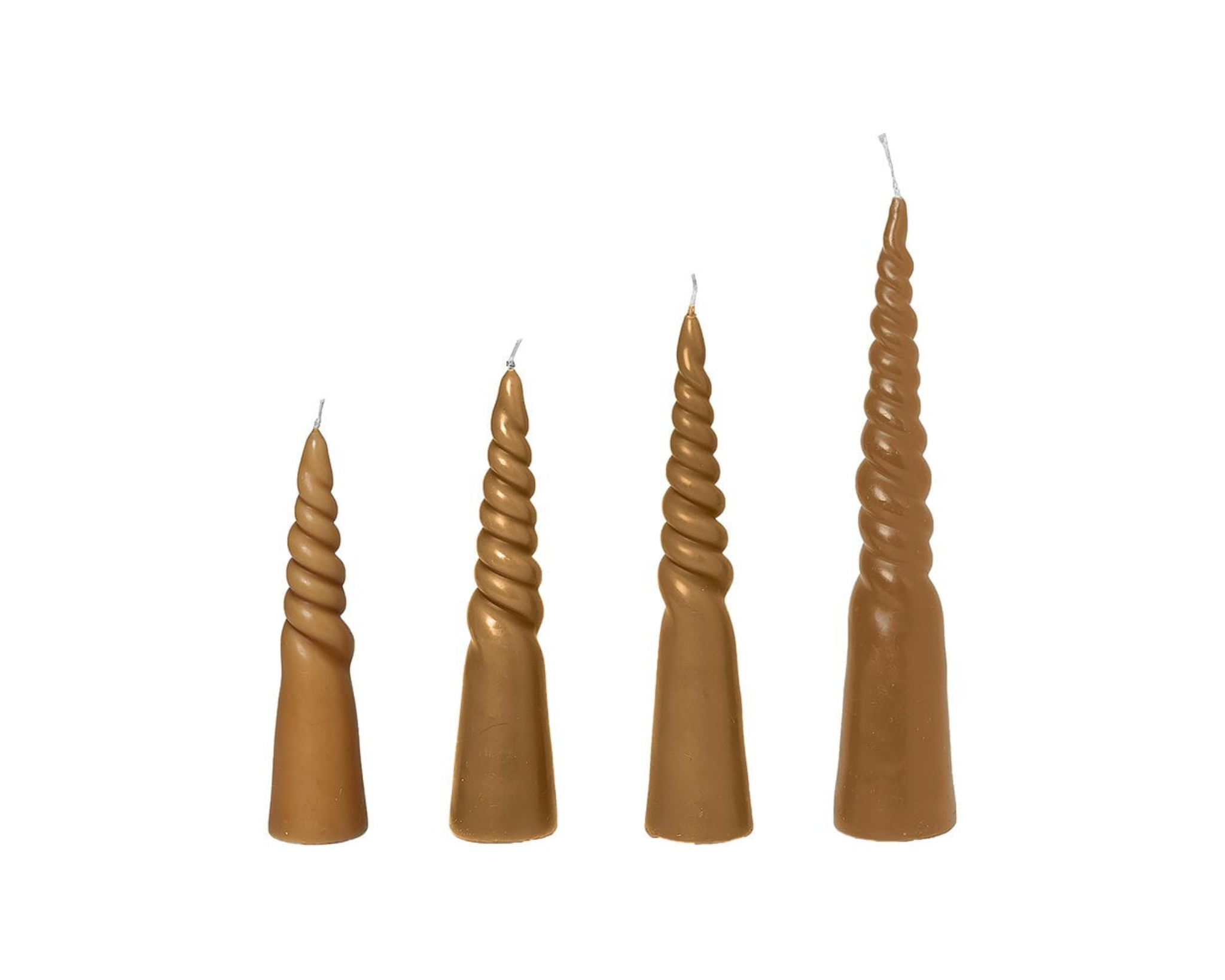 Ferm Living Twisted ljus Straw, 4-pack