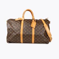 LOUIS VUITTON Keepall Bandouliére 50 Weekend Bag - Brown (51 cm x 32 cm x 26 cm)