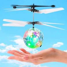 1 st intelligent sensor flygande flygplan med färgglad kristallkula och fjärrkontroll, flytande upphängningsleksak, magisk 8 boll, flygande plan, grat - Multifärgad (En-Storlek)