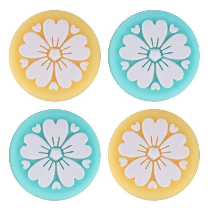 4 st cherry blossoms joystickkåpa tumme silikonlock för nin-tendo switch lite handtag skyddskåpa tillbehör - A