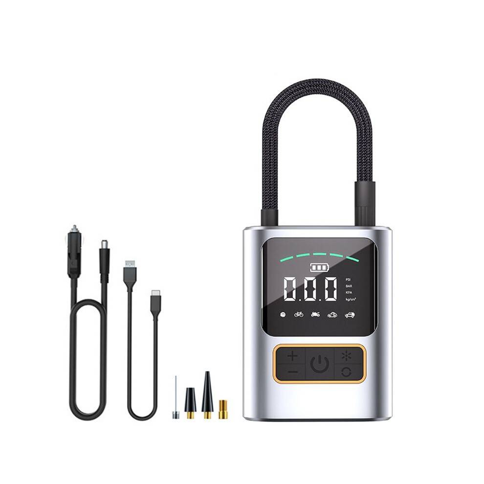 150 PSI Portable Pocket Electric Air Pump Tire Inflator Air Compressor, Compact Car Charger Inflator Pump for Bike,