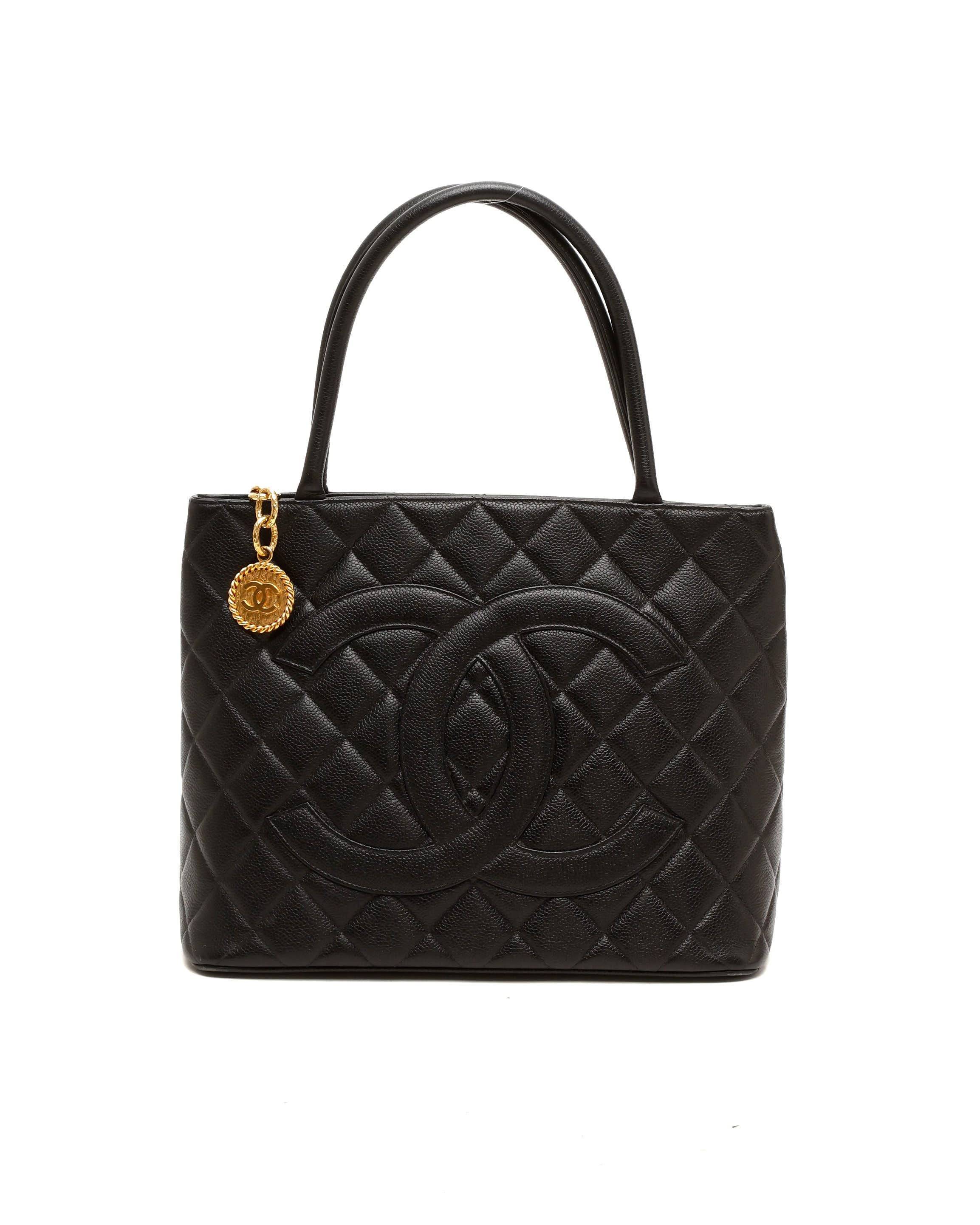 Chanel CC Medallion Tote Bag - Black - One Size