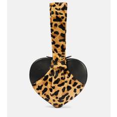 AlaÃ¯a Le Cache CÅur calf hair and leather clutch