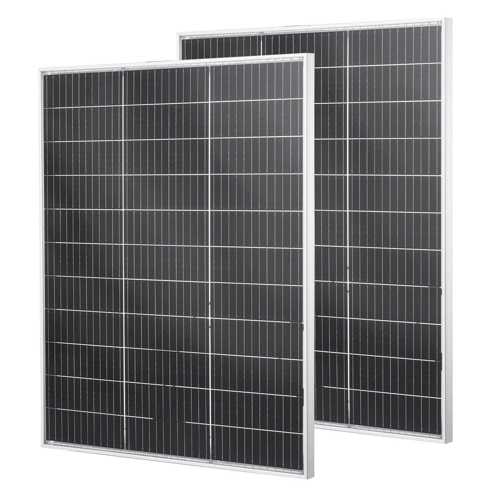 VEVOR 2PCS 100W Bifacial Solar Panels, 23% High-Efficiency N-Type Monocrystalline PV Module with MC4 Output & Aluminum Frame