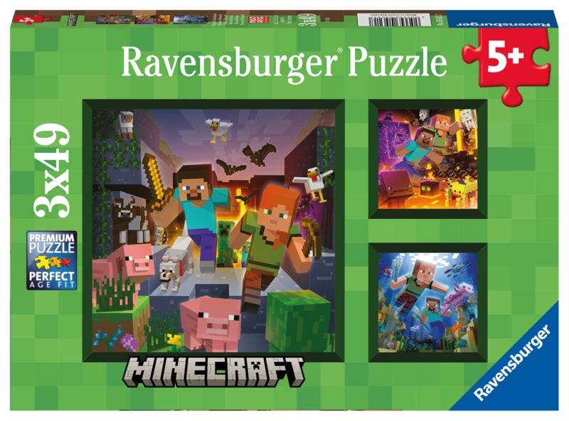 Ravensburger pussel - Minecraft Biomes 3x49 bitar Default Title