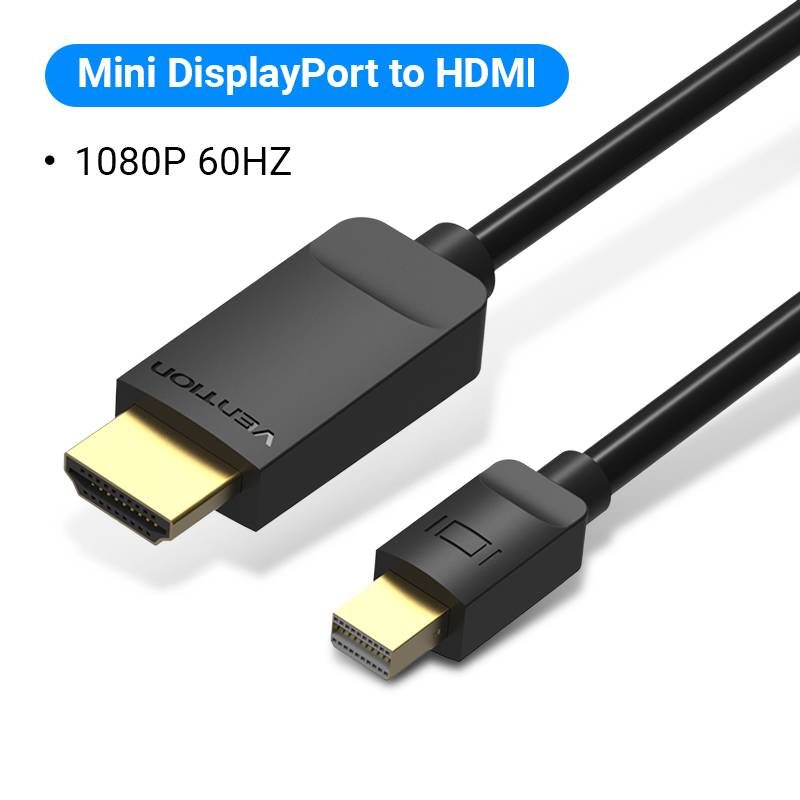 Vention mini displayport till hdmi kabel 4k thunderbolt till hdmi kabel för macbook air pro ytmonitor projektor mini dp till hd - 1080p 60hz / 3m