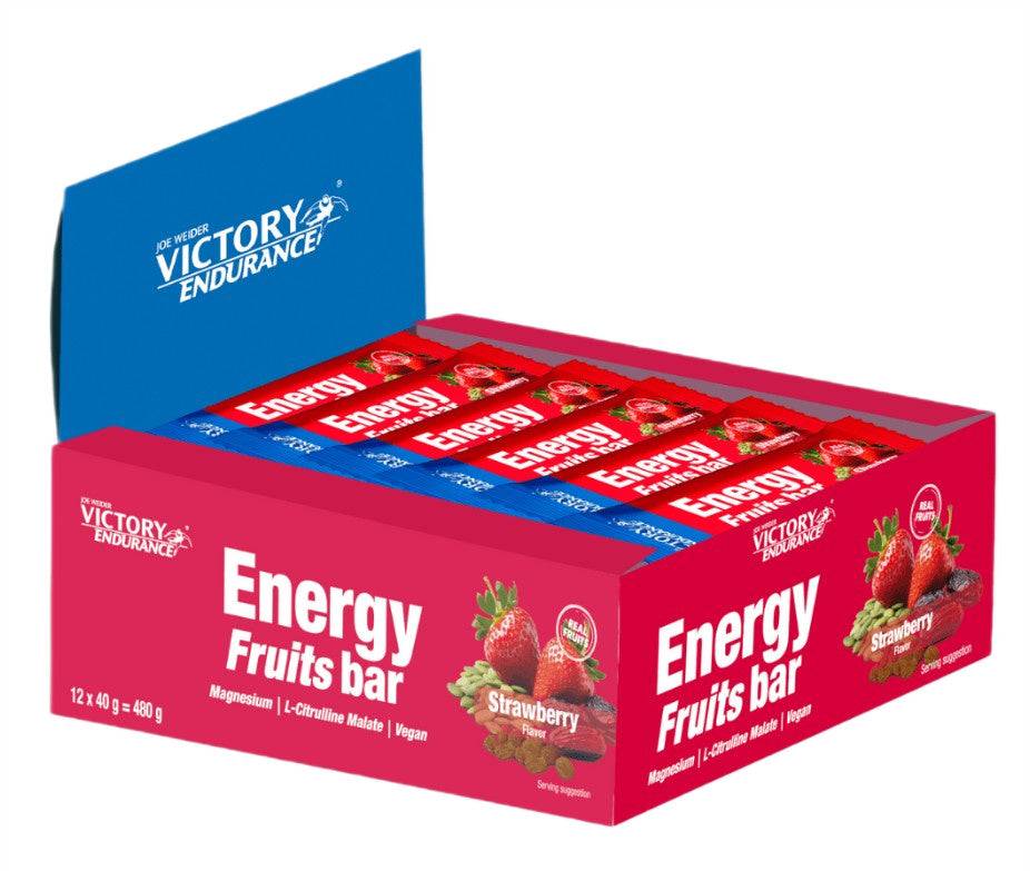 Weider - Victory Endurance Energy Fruits Bar, Strawberry - 12 x 40g (Strawberry - 12 x 40g)