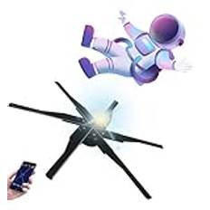3D Hologram Fan Projector, 3D Hologram Projector Advertising Display, 3D Hologram Advertising Machine for Shop Bar Party (100 cm)