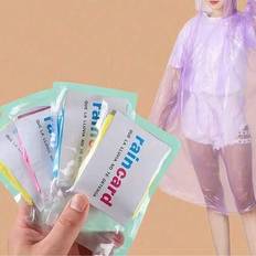 Engångs vattentät regnponcho för män och kvinnor, mini bärbar regnjacka för vuxna, bergsklättring resor nödsituation transparent bärbar regnjacka för - flerfärgad (Multi-size)