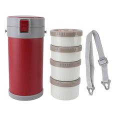 Insulated Jar 2.9L 304 Stainless Steel Microwave Safe Leakproof Stackable Lunch Box with Strap L