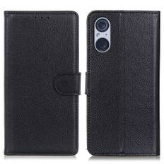 Sony Xperia 5 V fodral i skinnimitation - Svart