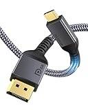 USB C till DisplayPort-kabel 8K vid 60 Hz, Maxonar 3 m (10 fot), 4K vid 60 Hz/144 Hz/120 Hz, 5K vid 60 Hz, 2K vid 240 Hz, Thunderbolt 3 till DisplayPort HBR3 typ C DP 1.4 för MacBook Pro 2021, M1