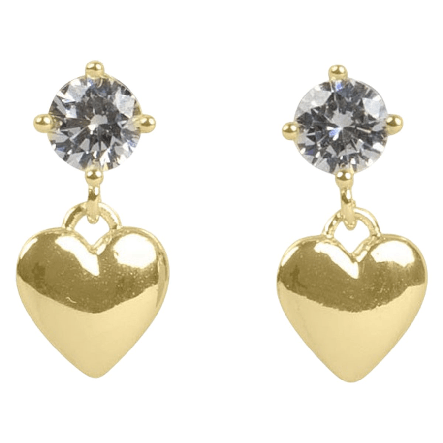 SNÖ of Sweden Sky Heart Crystal Ear Gold Clear