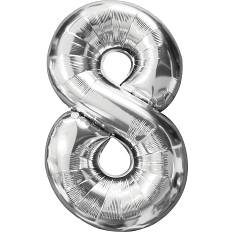 Salling folieballon " 8" H: 35 cm - flere varianter - assorteret (På lager i butik)