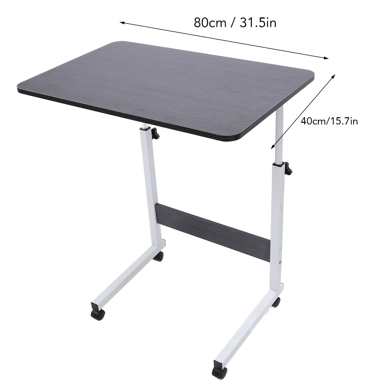 Height Adjustable C Table With Wheels, Mobile Snack Side End Table Sofa Couch Bedside Table Laptop Rolling Cart Tv Tray Night Stand Small Space Side Table