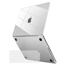 MOSISO Kompatibel med MacBook Pro 14 tum fodral 2024 2023 2022 2021 M3 A2918 A2992 M2 A2779 M1 A2442 Touch ID, Surpass Natural Beauty skyddande plast hårt skal och tangentbordsfodral, kristallklart