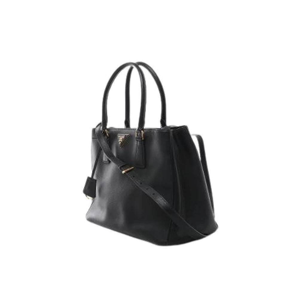 Prada Vintage Pre-owned Galleria Tote Bag - Vintage - Dame - Sort - ONE SIZE - Uld