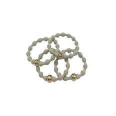 Elastic Hair Tie 4-p I Beige