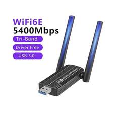 5400Mbps WiFi 6E Netværkskort USB 3.0 WiFi Adapter - Bånd 2.4G 5G 6G Wifi Modtager Dongle til Windows 11