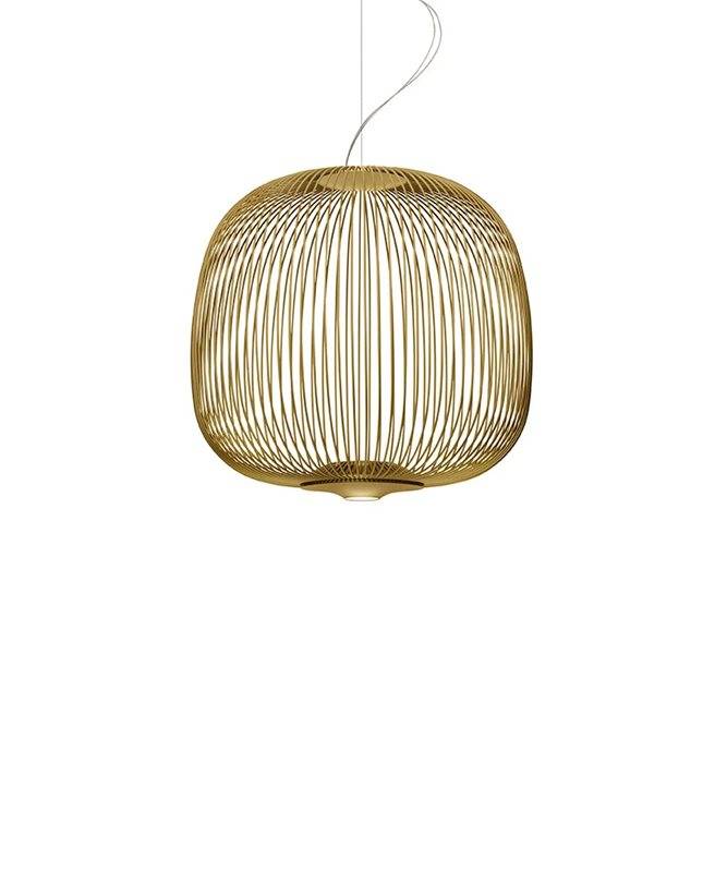 Foscarini Spokes 2 Midi Pendel Guld Led Dimbar Dali/Push