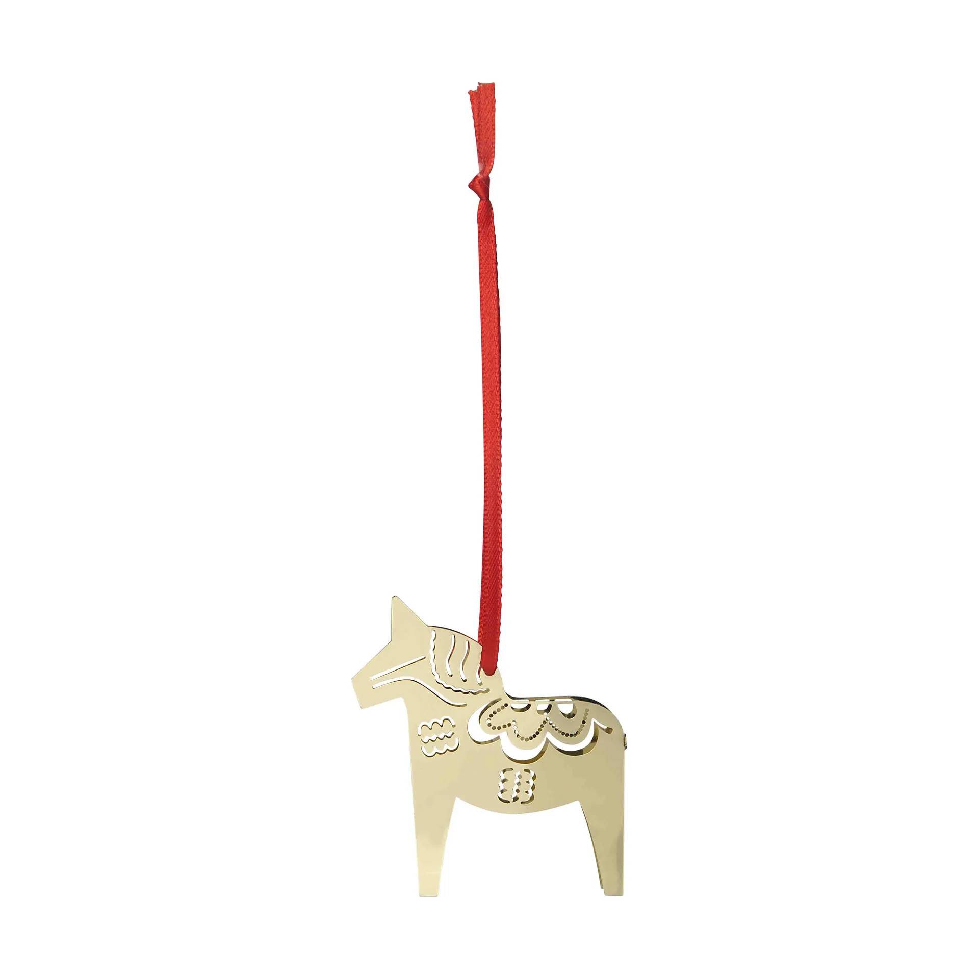 Pluto Design Christmas horse 3D julhänge Guld - Guldfärgad