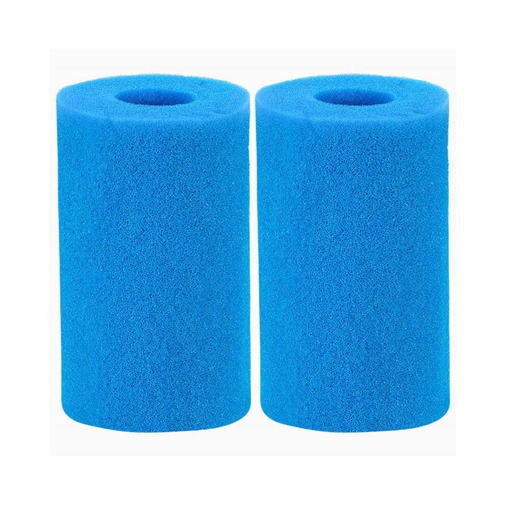 Type B Washable Pool Sponge Filter, Reusable Swimming Cartridge Foam Filter for Compatible with In-Tex Type B (2 Pcs)