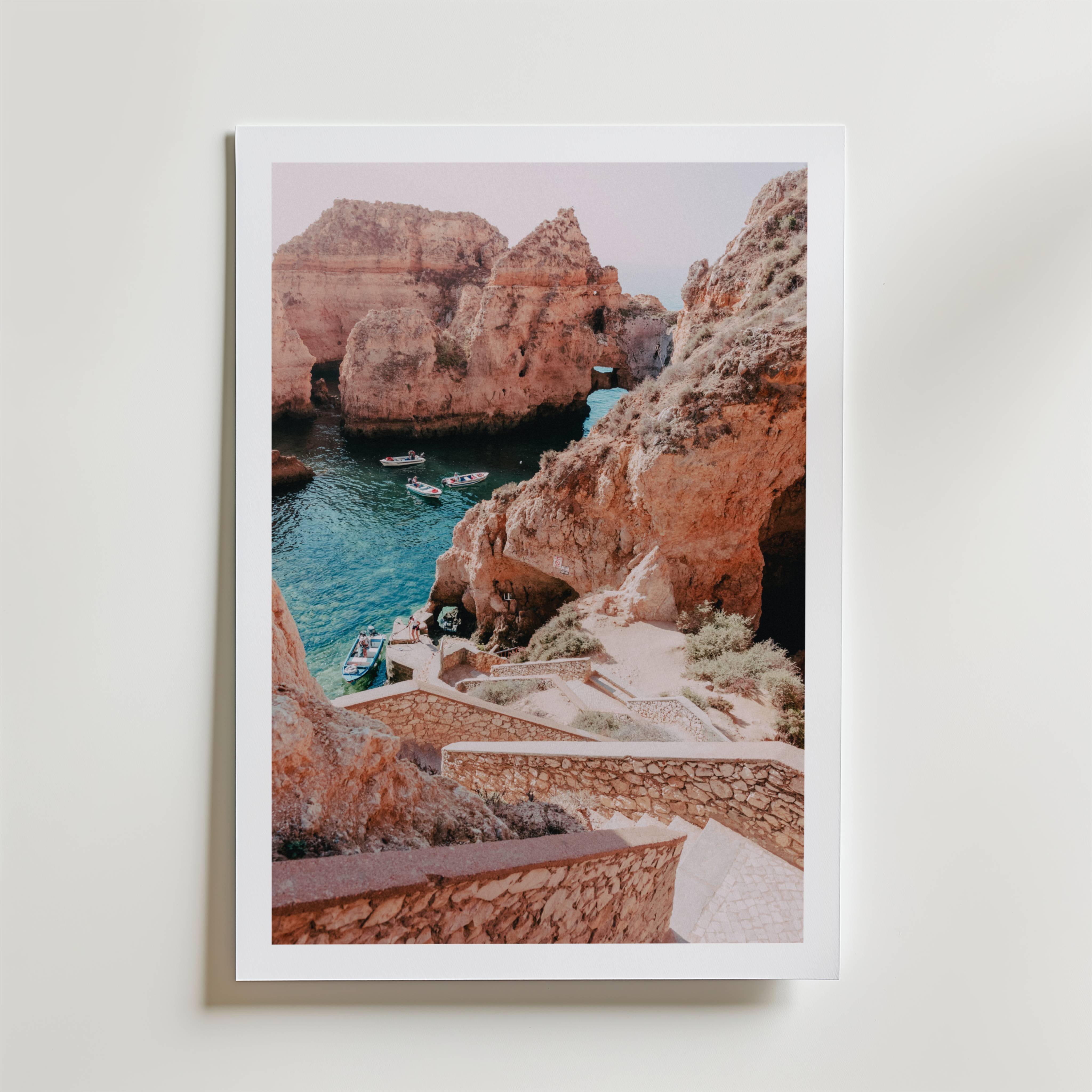 Mediterranean Cliff Escape Poster - Fine Art Poster 70x100 cm