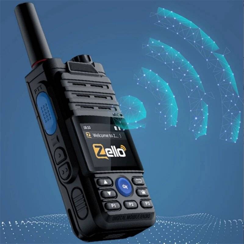 Yinitone B5 7-läge Zello 4G Walkie Talkie 100 km Räckvidd Mobilradio Bluetooth-sändaretelefon Nätverks Walking Talking