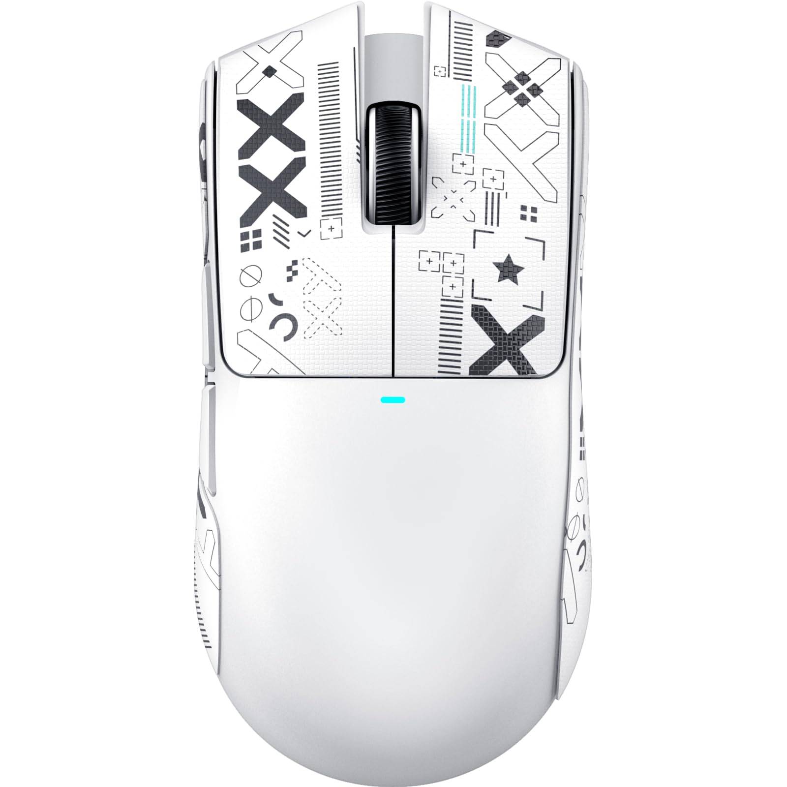 ATTACK SHARK X11SE Spel Dubbel Bluetooth DPI PAW3311 HUANO Broadcom BK52820 FSWQ Ergonomisk Vit Ultralätt Mus, 60g, 3-läges Anslutning, vit