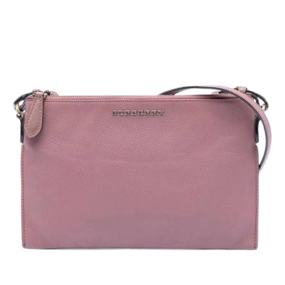 Burberry Vintage Pre-owned Peyton Shoulder Bag - Vintage - Dame - Lyserød - ONE SIZE - Uld