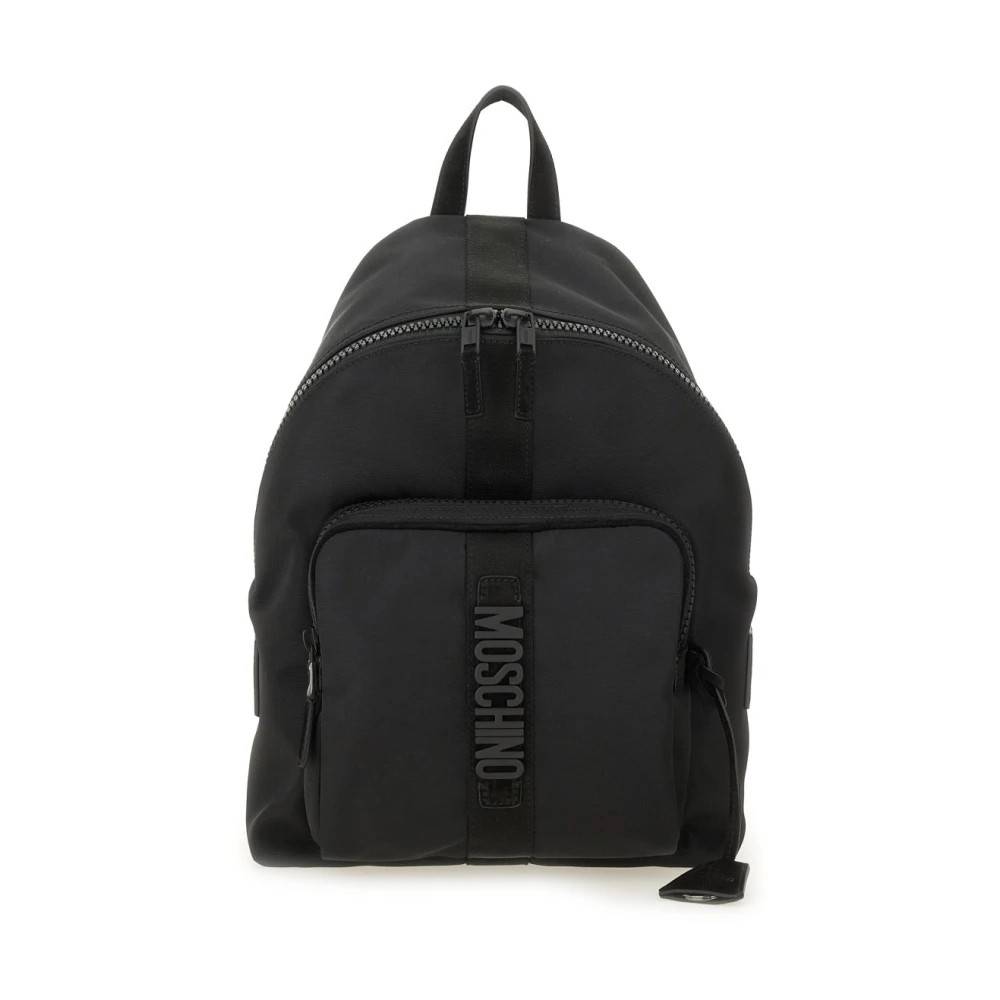 Moschino Cordura Nylon Rygsæk Stor - Tasker - Dame - Sort - ONE SIZE - Nylon