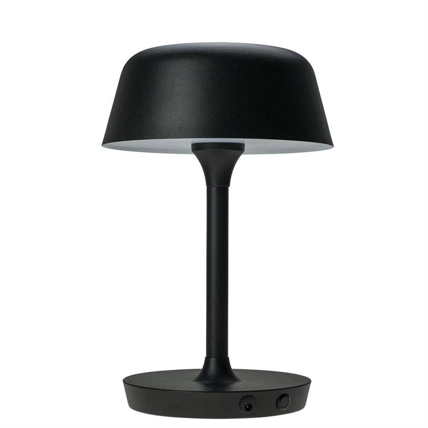 Valencia LED Genopladelig Bordlampe - Sort