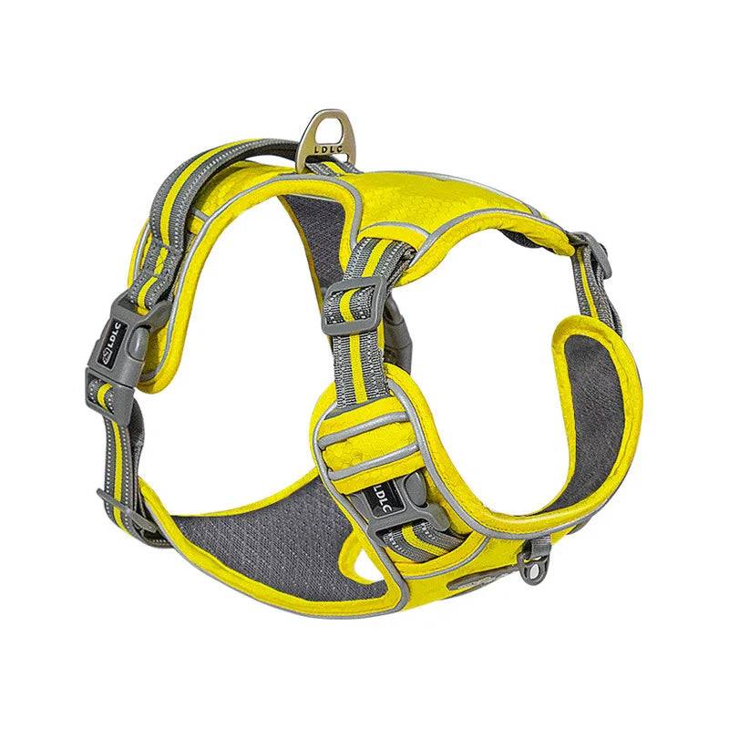 3M Reflective Padded Dog Harness Vest - yellow / XL (XL)
