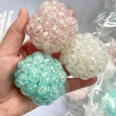 1 st färgglada stresslindrande klämbollar, blandade designer, klibbiga fidgetbollar för vuxna - Multifärgad (Bullrig boll (Månskensvitt),Bullrig boll (exploderande krut),Bullrig boll (exploderande blå))