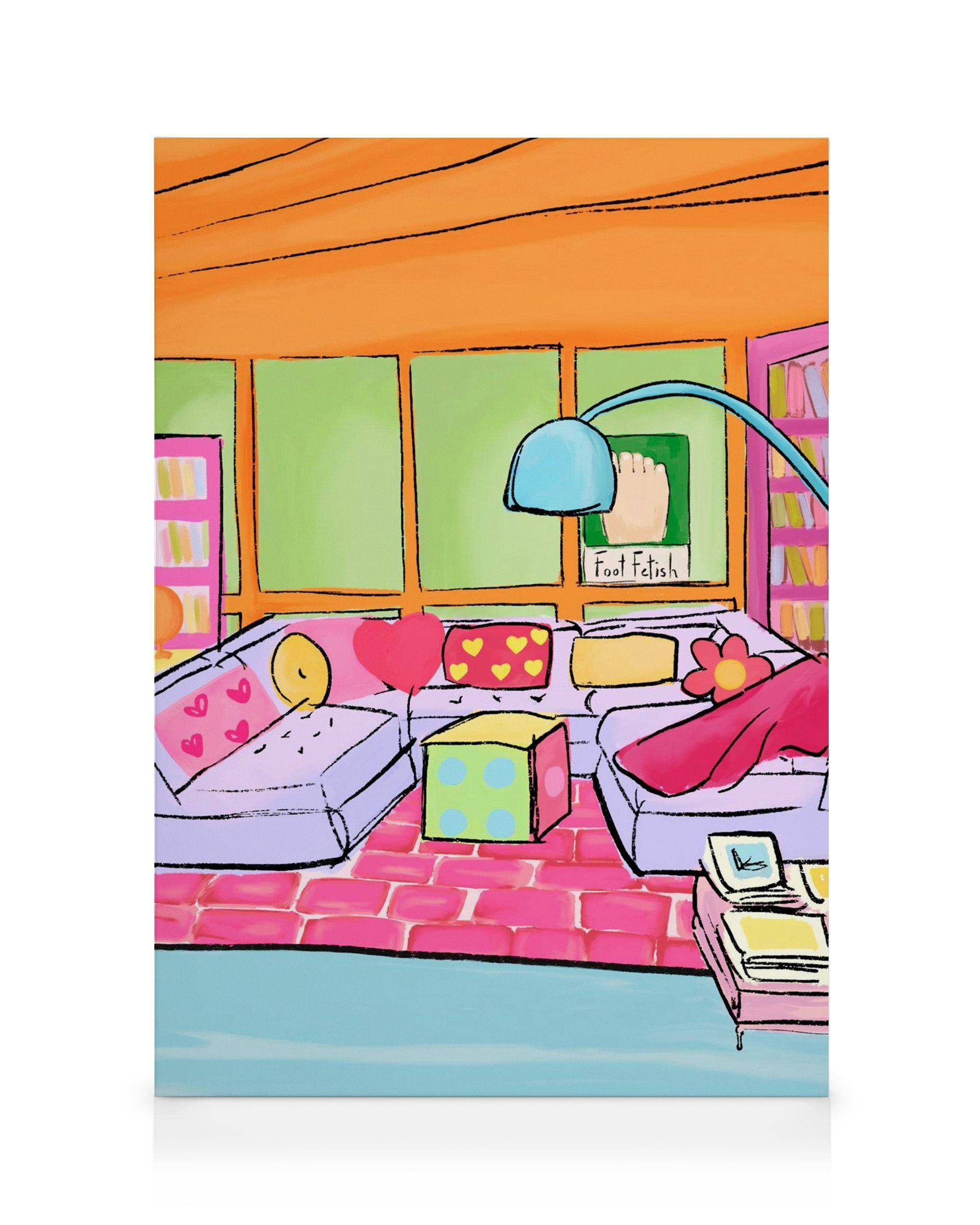 Canvastavlor Colorful Living Room Canvastavla (30x40 cm)