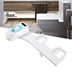 Elektrisk WC bidéfäste, justerbar kallvatten spray dusch WC för intim rengöring, bidé dusch toalett med varmvatten och tryckknapp, toalettsits för kallt vatten, en knapp