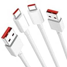 2-pack 3 meter USB C-kabel för Xiaomi Redmi Note 13 14 12S 11S 5G, 120W 6A Turbo laddning USB till USB C-kabel, snabbladdning typ C-kabel för Xiaomi Pad 5 6 POCO M6 X6 X5 Pro Xiaomi 14T 13 Ultra Mi 11