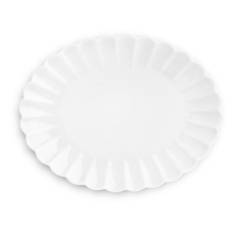 Mateus Oyster Fad 35x30 Cm t - Serveringsfad Keramik Hvid - EK24D