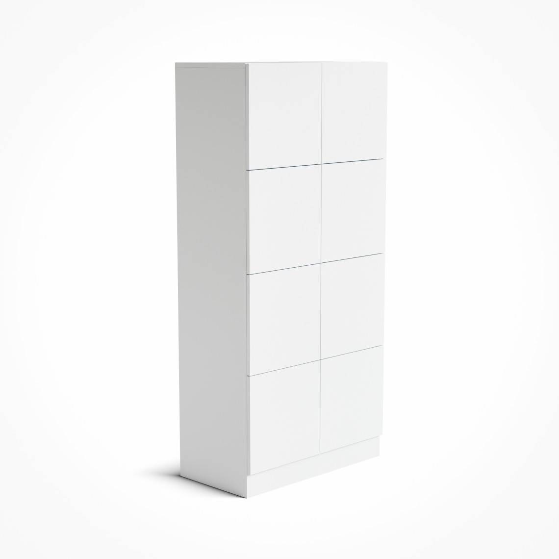 Kontorsskåp Lockers Fifty - 208x98x51,5 cm, Färg Vit, Lås Nej