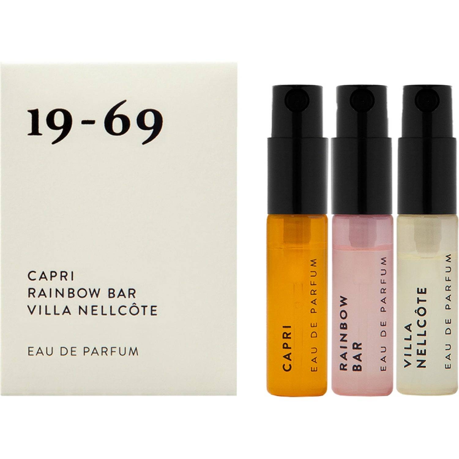 2,5ml, 19-69 The Collection Two Eau De Parfum (3 References) Capri, Villa Nellcôte, Rainbow Bar