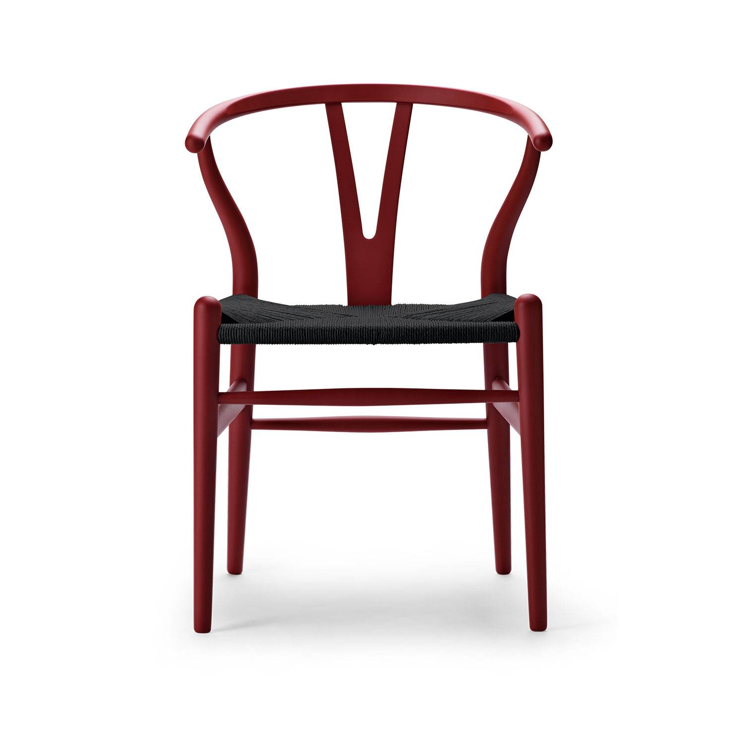 CH24 Y-stol CHS Soft Colors af Hans J. Wegner Red Brown Sort papirgarn.