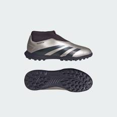 Predator League Laceless Turf Kids støvler - Platinum Metallic / Aurora Black / Turbo - 38 2/3
