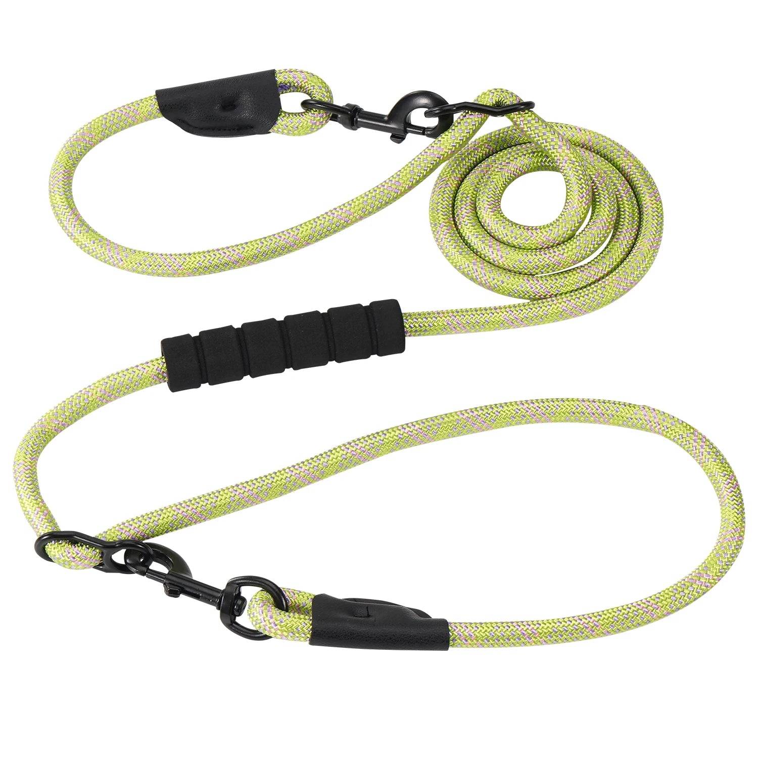 Heavy Duty Multi-Function Dog Lead with Padded Handle – 7.5ft Hands-Free - light green