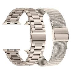 TRUMiRR Ersättningsarmband för Apple Watch Series 8 7/Series SE/Series 6, 38 mm, 40 mm, 41 mm, armband, nättyg, rostfritt stål, klockarmband, metallarmband för iWatch Apple Watch SE Series 8, 7, 6, 5, 4, 3, 2, 1, herr och dam