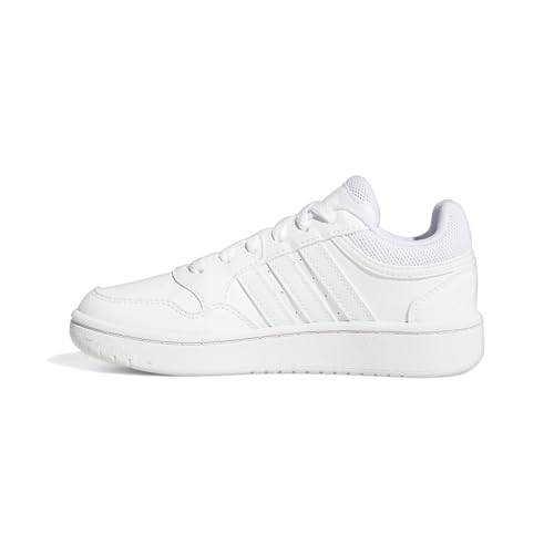 adidas Unisex – Barn Hoops Sneakers, Ftwr White/Ftwr White/Ftwr White, 32 EU