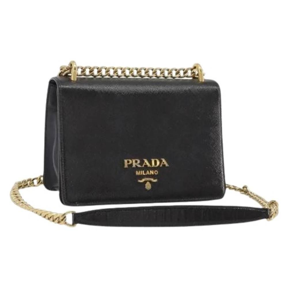 Prada Vintage Pre-owned Vintage Skuldertaske - Vintage - Dame - Sort - ONE SIZE - Uld