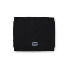Kids' snood with rubber logo badge