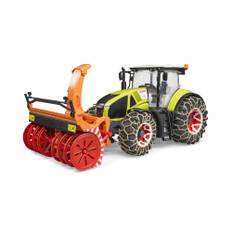 Bruder Claas Axion 950 mit Schneeketten und Schneefräse 03017 NEU